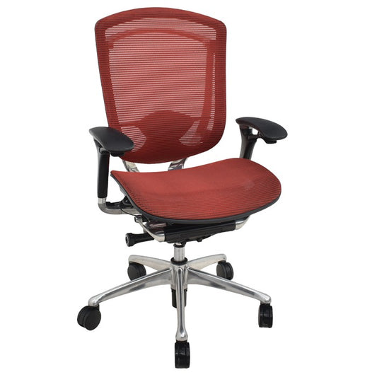 【中古】オカムラ コンテッサ 可動肘 ランバーサポート ポリッシュ レッド 2024072303【中古オフィス家具】