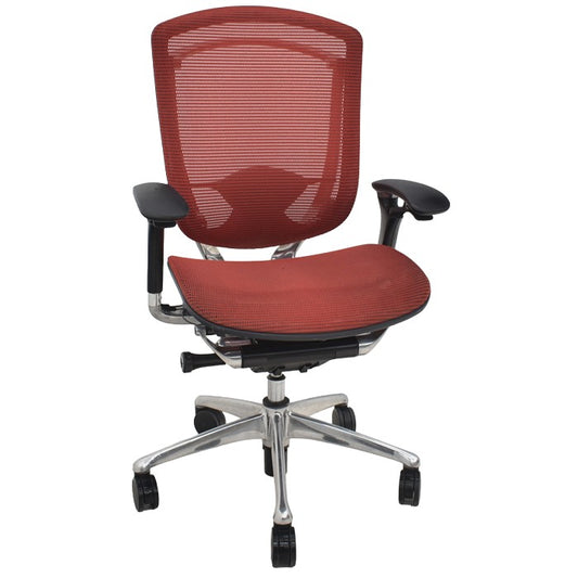 【中古】オカムラ コンテッサ 可動肘 ランバーサポート ポリッシュ レッド 2024072304【中古オフィス家具】