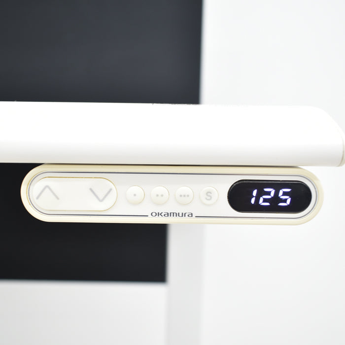【中古】オカムラ スイフト 電動昇降デスク コントロールパネルインジケーターボタンタイプ デスクトップパネル 3S102P-MG99 ホワイト W1550 2024072503【中古オフィス家具】