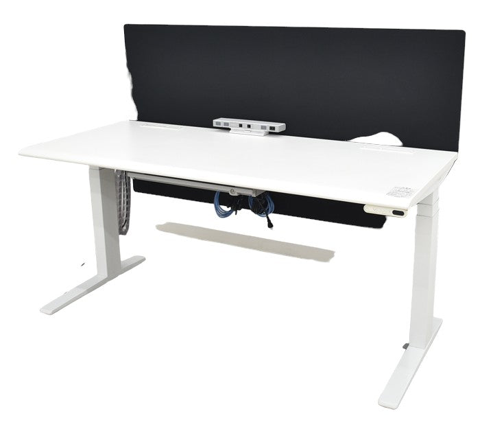 【中古】オカムラ スイフト 電動昇降デスク コントロールパネルインジケーターボタンタイプ デスクトップパネル 3S102P-MG99 ホワイト W1550 2024072503【中古オフィス家具】