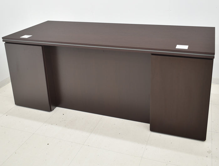 【中古】井上金庫 MMD スマートマネージメント 両袖デスク ダークブラウン W1800 2024072601【中古オフィス家具】