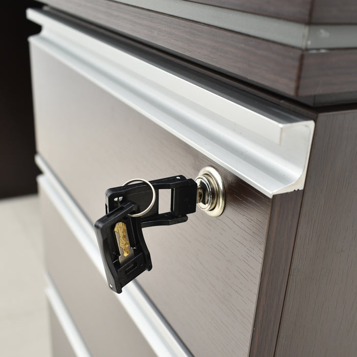 【中古】井上金庫 MMD スマートマネージメント 両袖デスク ダークブラウン W1800 2024072601【中古オフィス家具】