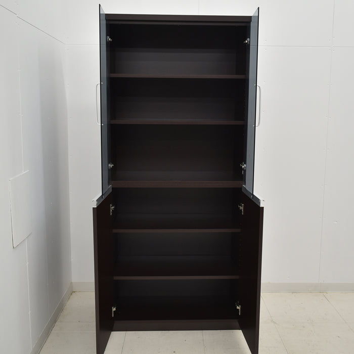 【中古】井上金庫 MMD 役員用ガラス書庫 ダークブラウン H1830 2024072602【中古オフィス家具】