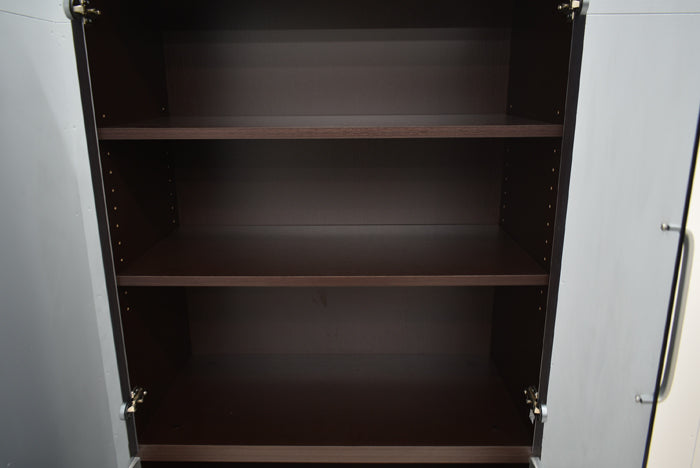 【中古】井上金庫 MMD 役員用ガラス書庫 ダークブラウン H1830 2024072602【中古オフィス家具】