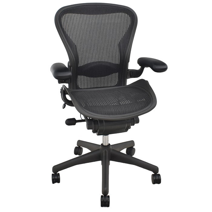 【中古】ハーマンミラー アーロンチェア Bサイズ フル装備 ランバーサポート 2024073007【中古オフィス家具】