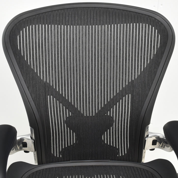 【中古】ハーマンミラー アーロンチェア Bサイズ フル装備 ポスチャーフィット ポリッシュ 2024092002【中古オフィス家具】