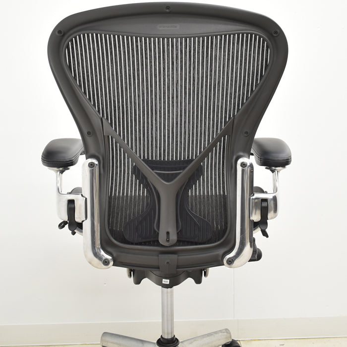 【中古】ハーマンミラー アーロンチェア Bサイズ フル装備 ポスチャーフィット ポリッシュ 2024092002【中古オフィス家具】