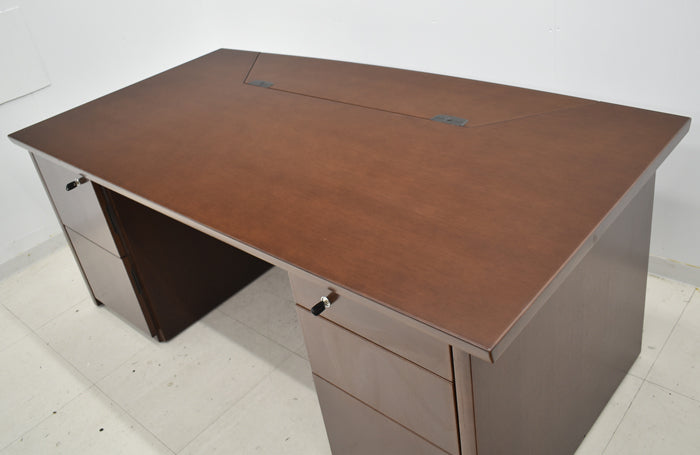 【中古】オカムラ ネーベクスプロ 役員用両袖デスク W1800 2024092604【中古オフィス家具】