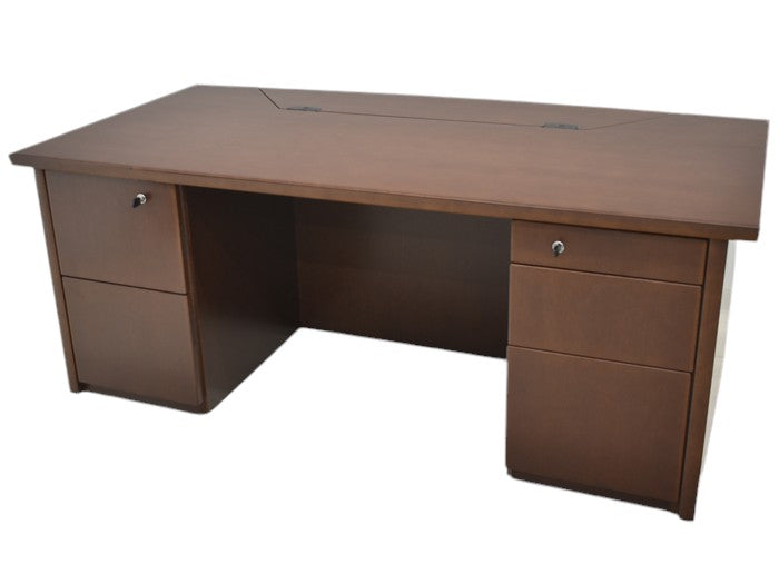 【中古】オカムラ ネーベクスプロ 役員用両袖デスク W1800 2024092604【中古オフィス家具】