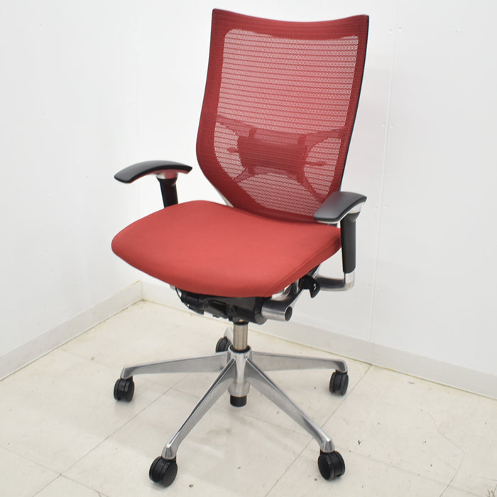 【中古】オカムラ バロン ハイバック 可動肘 ランバーサポート ポリッシュ 2024092803【中古オフィス家具】
