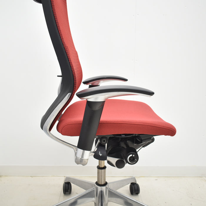 【中古】オカムラ バロン ハイバック 可動肘 ランバーサポート ポリッシュ 2024092803【中古オフィス家具】