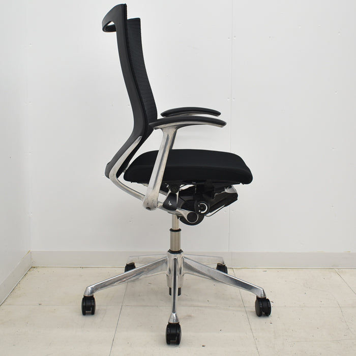 【中古】オカムラ バロン ハイバック 固定肘 ポリッシュ 2024092804【中古オフィス家具】