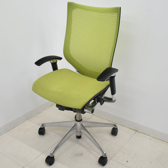 【中古】オカムラ バロン ハイバック 可動肘 ポリッシュ 肘パット新品 2024100101【中古オフィス家具】
