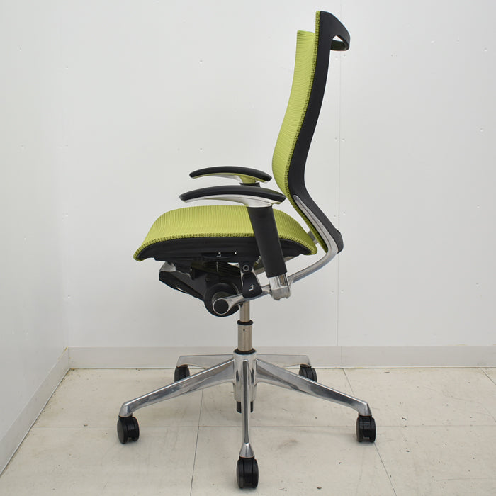 【中古】オカムラ バロン ハイバック 可動肘 ポリッシュ 肘パット新品 2024100101【中古オフィス家具】