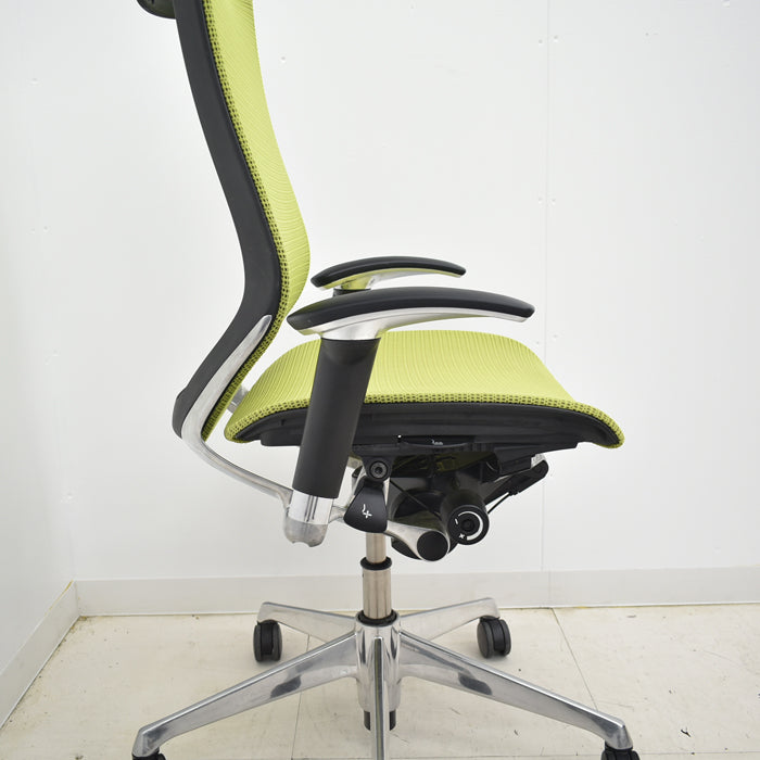 【中古】オカムラ バロン ハイバック 可動肘 ポリッシュ 肘パット新品 2024100101【中古オフィス家具】