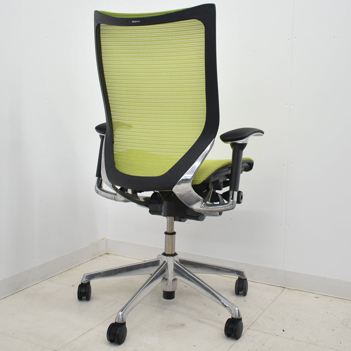 【中古】オカムラ バロン ハイバック 可動肘 ポリッシュ 肘パット新品 2024100101【中古オフィス家具】