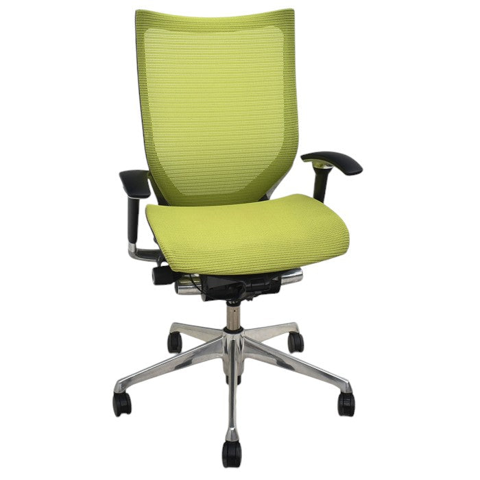 【中古】オカムラ バロン ハイバック 可動肘 ポリッシュ 肘パット新品 2024100101【中古オフィス家具】