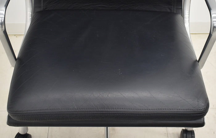 【中古】ハーマンミラー イームズ ソフトパッドグループエグゼクティブチェア ポリッシュ 革張り 2024101003【中古オフィス家具】