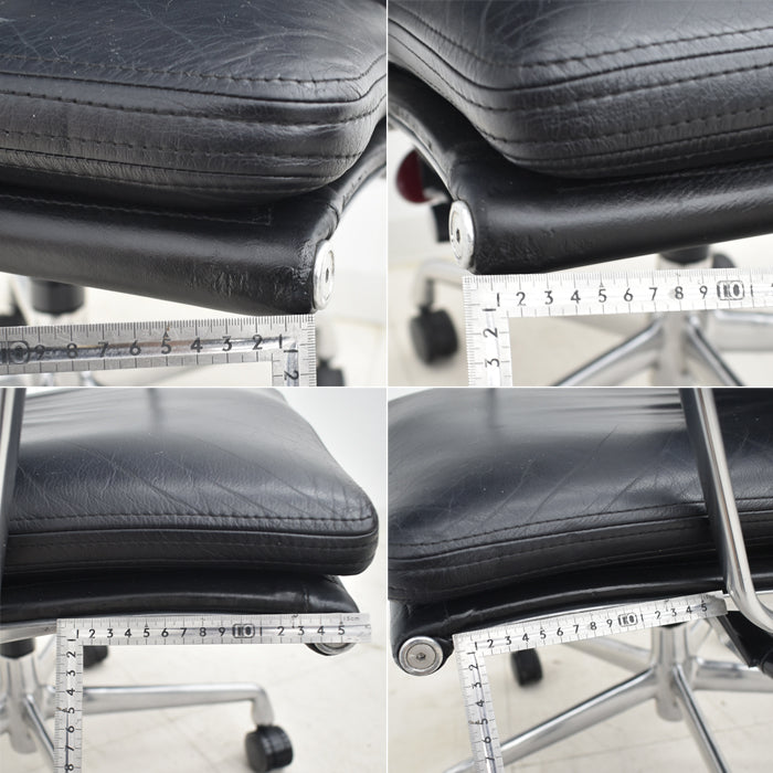 【中古】ハーマンミラー イームズ ソフトパッドグループエグゼクティブチェア ポリッシュ 革張り 2024101003【中古オフィス家具】