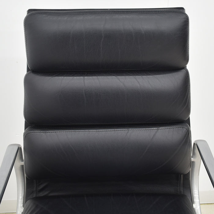 【中古】ハーマンミラー イームズ ソフトパッドグループエグゼクティブチェア ポリッシュ 革張り 2024101203【中古オフィス家具】
