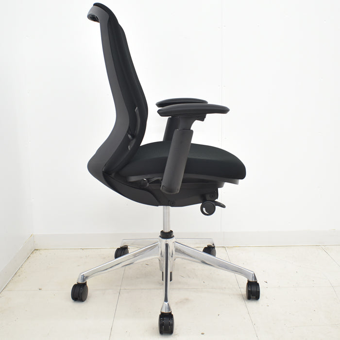 【中古】オカムラ シルフィー ハイバック 可動肘 バックカーブアジャスト 前傾機能 ポリッシュ 2024101602【中古オフィス家具】