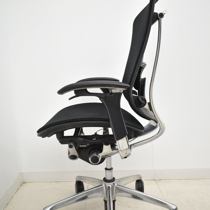 【中古】オカムラ コンテッサ 可動肘 ランバーサポート ポリッシュ 2024110605【中古オフィス家具】
