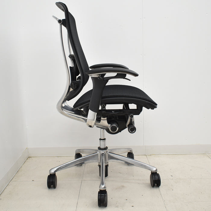 【中古】オカムラ コンテッサ 可動肘 ランバーサポート ポリッシュ 2024110605【中古オフィス家具】