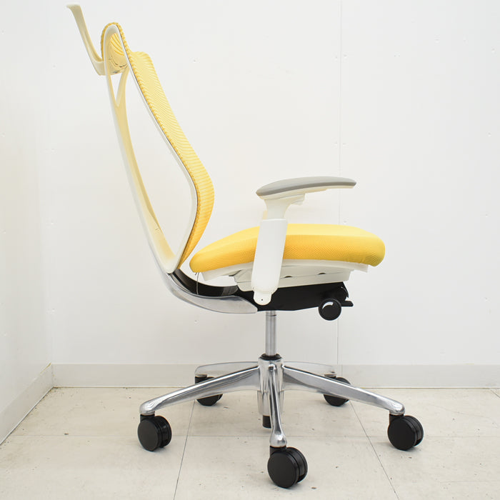 【中古】オカムラ サブリナ ハンガー 前傾機能付 可動肘 ポリッシュ 2024110701【中古オフィス家具】