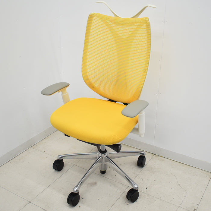 【中古】オカムラ サブリナ ハンガー 前傾機能付 可動肘 ポリッシュ 2024110701【中古オフィス家具】