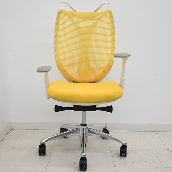 【中古】オカムラ サブリナ ハンガー 前傾機能付 可動肘 ポリッシュ 2024110701【中古オフィス家具】