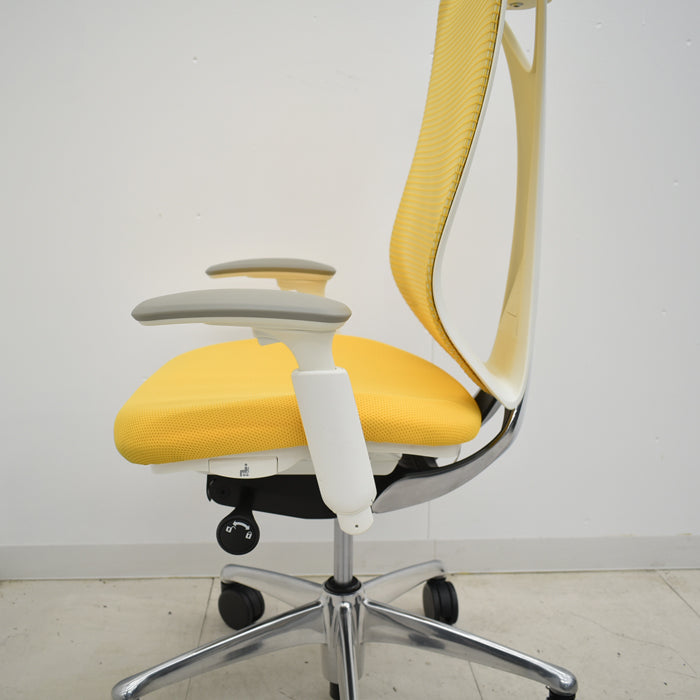 【中古】オカムラ サブリナ ハンガー 前傾機能付 可動肘 ポリッシュ 2024110701【中古オフィス家具】
