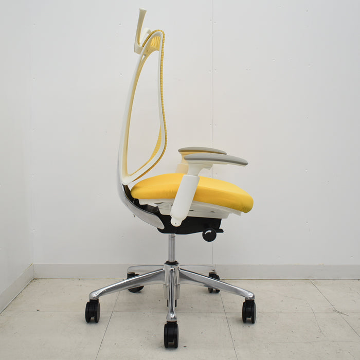 【中古】オカムラ サブリナ ハンガー 前傾機能付 可動肘 ポリッシュ 2024110701【中古オフィス家具】