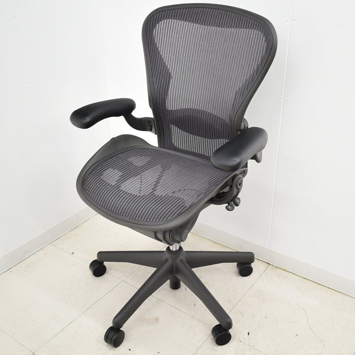 【中古】ハーマンミラー アーロンチェア Bサイズ フル装備 ランバーサポート 2024110702【中古オフィス家具】