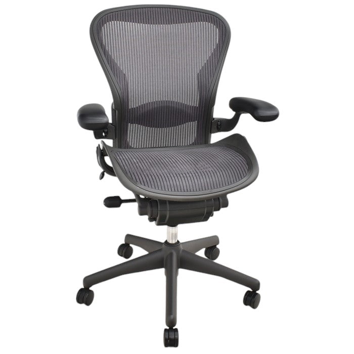 【中古】ハーマンミラー アーロンチェア Bサイズ フル装備 ランバーサポート 2024110702【中古オフィス家具】