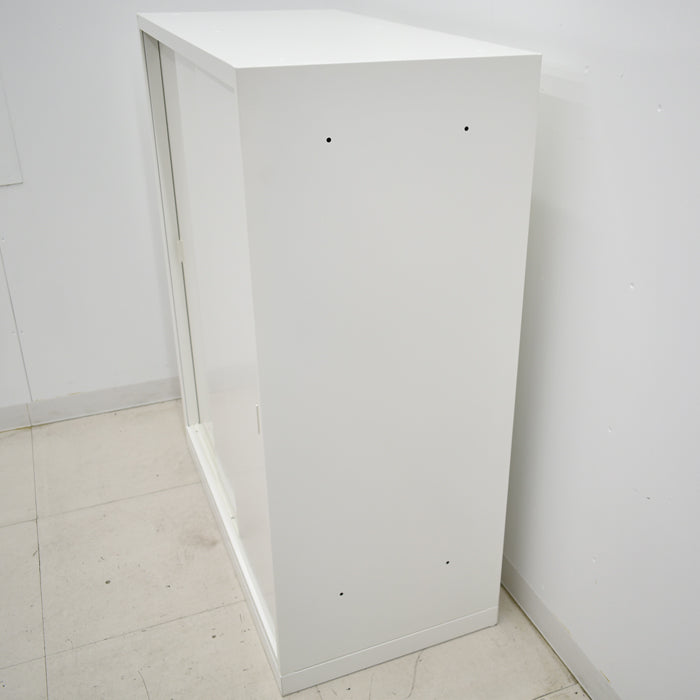 【中古】オカムラ レクトライン 引き違い書庫(3枚)ベース付 W900 2024110706【中古オフィス家具】