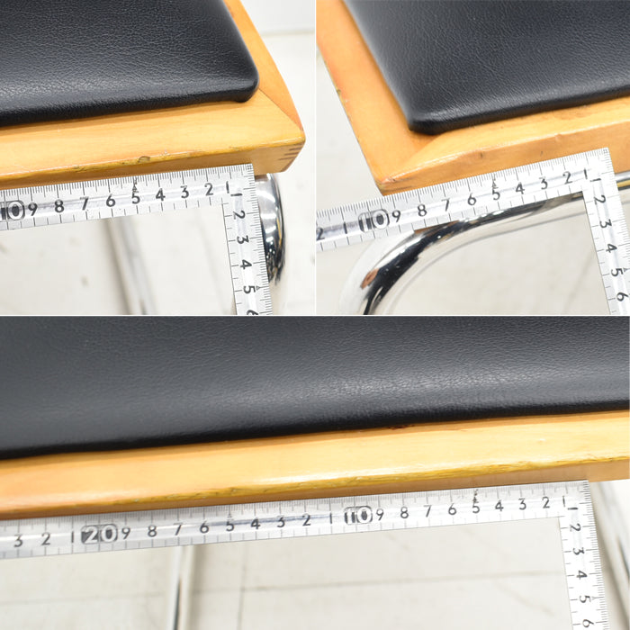 【中古】KNOLL チェスカチェア マルセルブロイヤーコレクション ブラック 2024111102【中古オフィス家具】