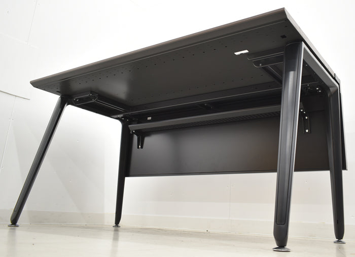 【中古】オカムラ プリシードデスク+プロステージクレストワゴン 2点セット W1400 幕板付 2024111305【中古オフィス家具】