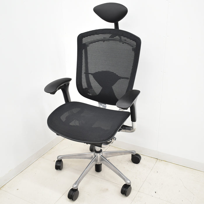 【中古】オカムラ コンテッサ 可動肘 ヘッドレスト ランバーサポート ポリッシュ 2024112001【中古オフィス家具】