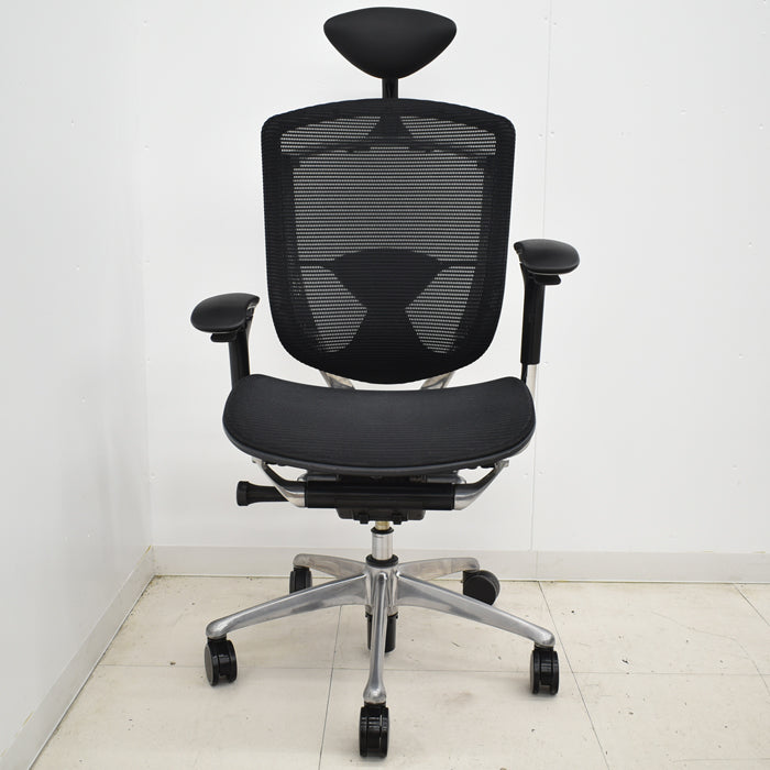【中古】オカムラ コンテッサ 可動肘 ヘッドレスト ランバーサポート ポリッシュ 2024112001【中古オフィス家具】