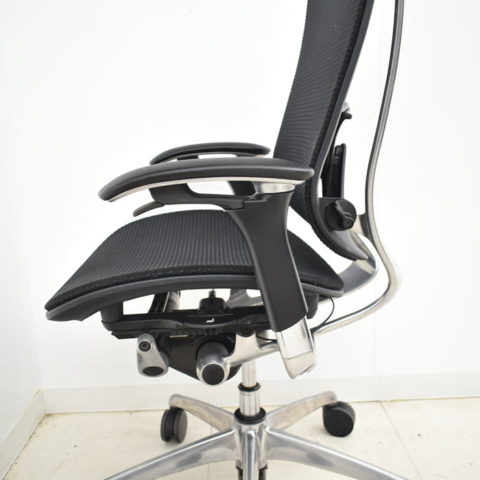 【中古】オカムラ コンテッサ 可動肘 ヘッドレスト ランバーサポート ポリッシュ 2024112001【中古オフィス家具】