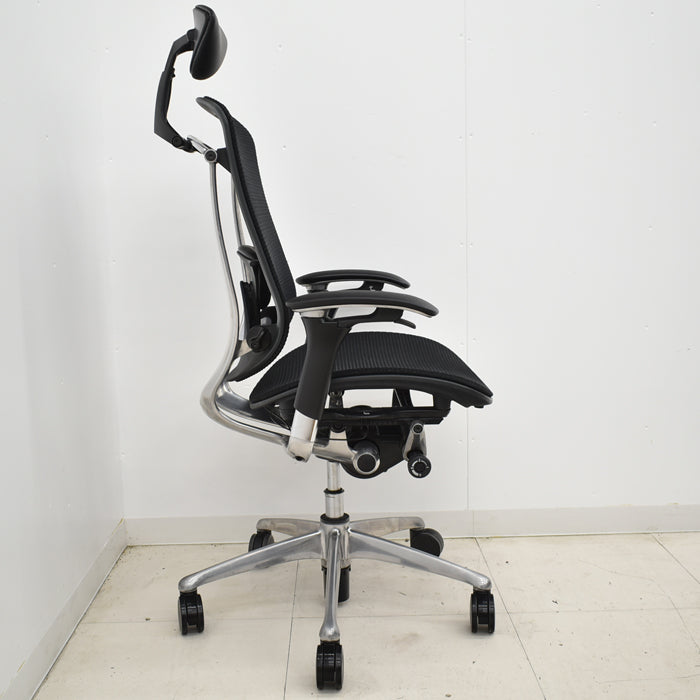 【中古】オカムラ コンテッサ 可動肘 ヘッドレスト ランバーサポート ポリッシュ 2024112001【中古オフィス家具】