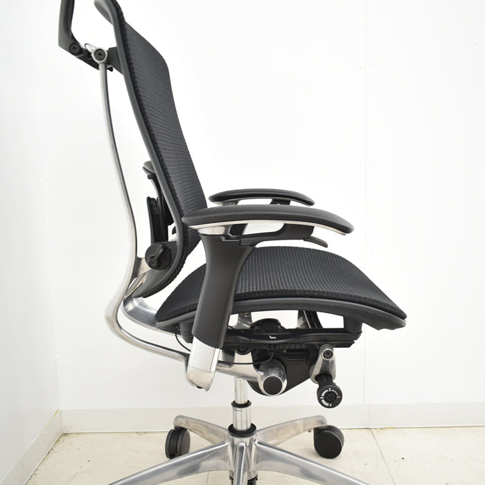 【中古】オカムラ コンテッサ 可動肘 ヘッドレスト ランバーサポート ポリッシュ 2024112001【中古オフィス家具】