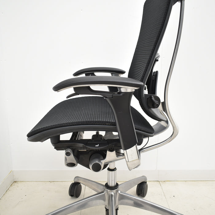 【中古】オカムラ コンテッサ 可動肘 ランバーサポート ポリッシュ 2024112004【中古オフィス家具】