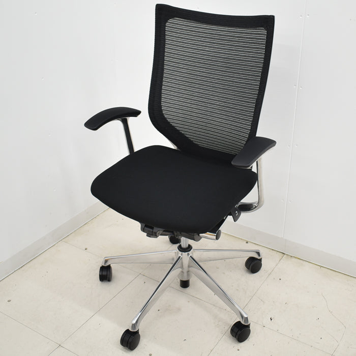 【中古】オカムラ バロン ハイバック 固定肘 ポリッシュ 2020年製 2024112603【中古オフィス家具】