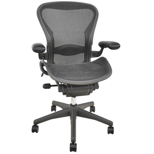 【中古】ハーマンミラー アーロンチェア Bサイズ フル装備 ランバーサポート 2024112706【中古オフィス家具】
