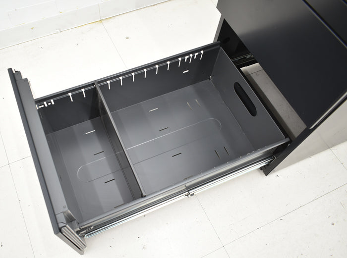 【中古】オカムラ スイフト 上下昇降デスク専用3段ワゴン サイド取手タイプ 2024121101【中古オフィス家具】