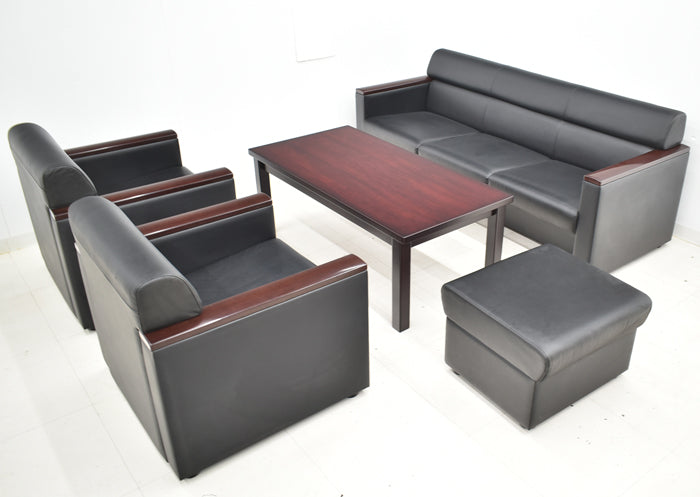 【中古】オカムラ S-28シリーズ 応接5点セット W1800 2024121102【中古オフィス家具】