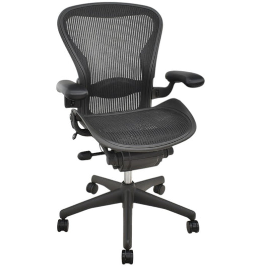 【中古】ハーマンミラー アーロンチェア Bサイズ フル装備 ランバーサポート 2024121901【中古オフィス家具】