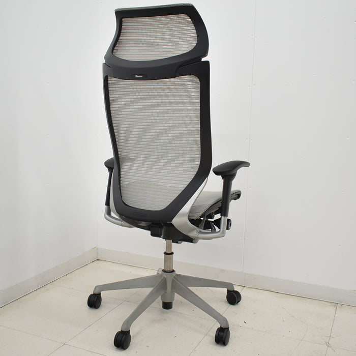 【中古】オカムラ バロン エクストラハイバック 固定ヘッドレスト 可動肘(肘パット新品)2024122304【中古オフィス家具】