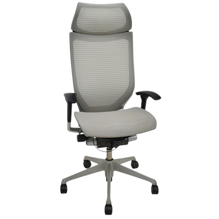 【中古】オカムラ バロン エクストラハイバック 固定ヘッドレスト 可動肘(肘パット新品)2024122304【中古オフィス家具】